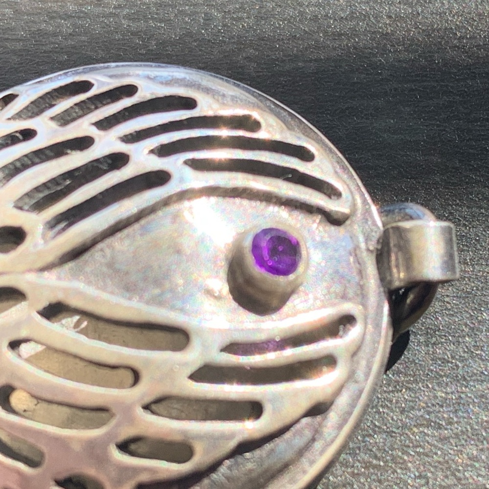 Sterling Amethyst Locket Diffuser - image 6